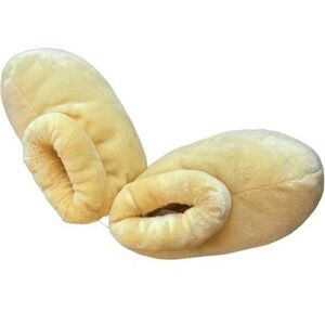 Disney Parks Winnie the Pooh Plush Yellow Slippers Adult Medium New with Tags